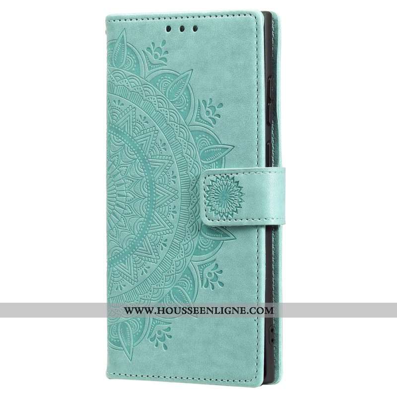 Housse Samsung Galaxy S25 5G Mandala Soleil à Lnaière