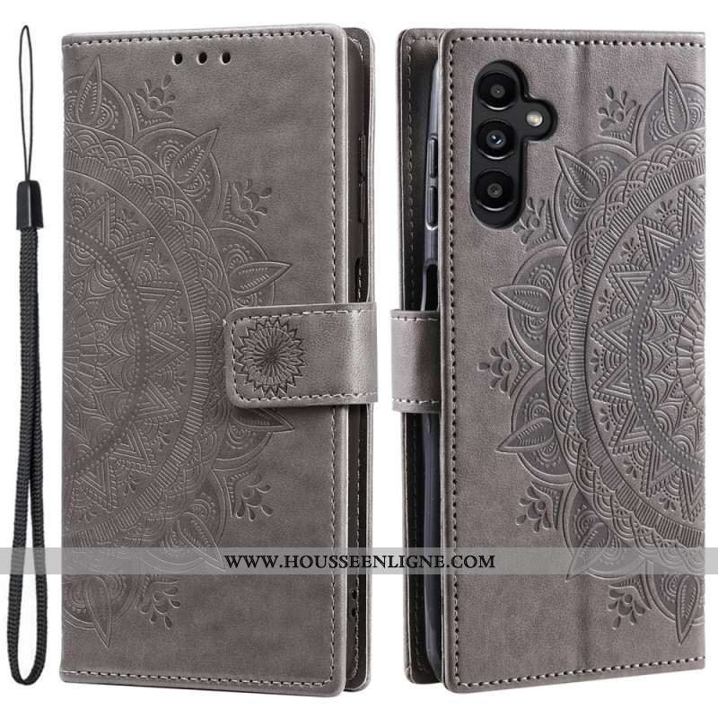 Housse Samsung Galaxy S25 5G Mandala Soleil à Lnaière