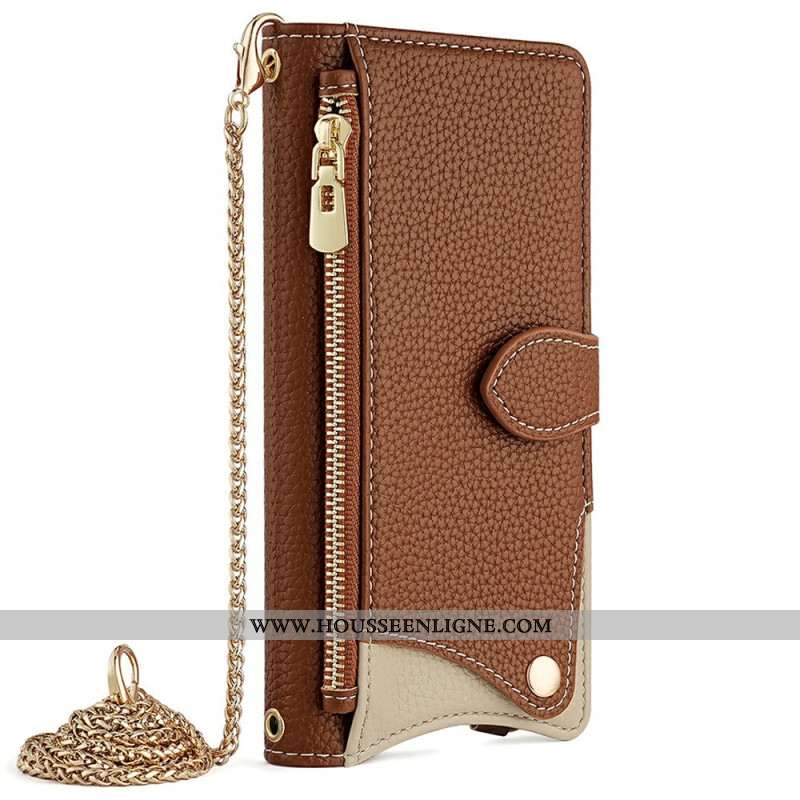 Housse Samsung Galaxy S25 5G Miroir et Chaîne