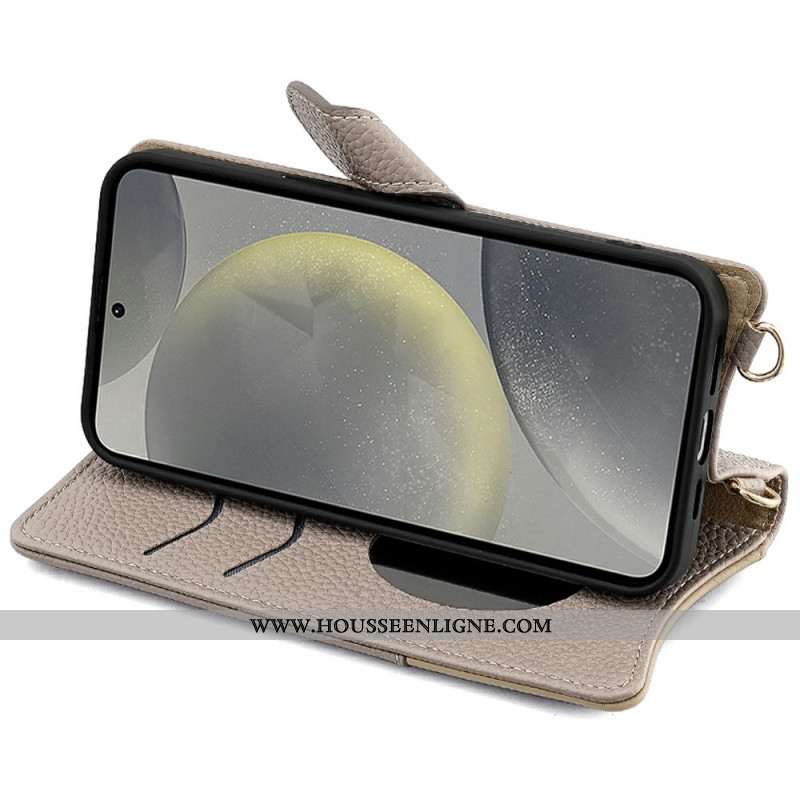 Housse Samsung Galaxy S25 5G Miroir et Chaîne