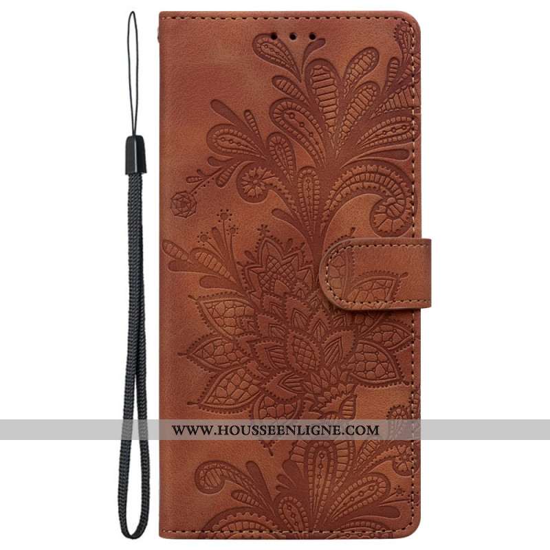 Housse Samsung Galaxy S25 5G Motif Floral Dentelle
