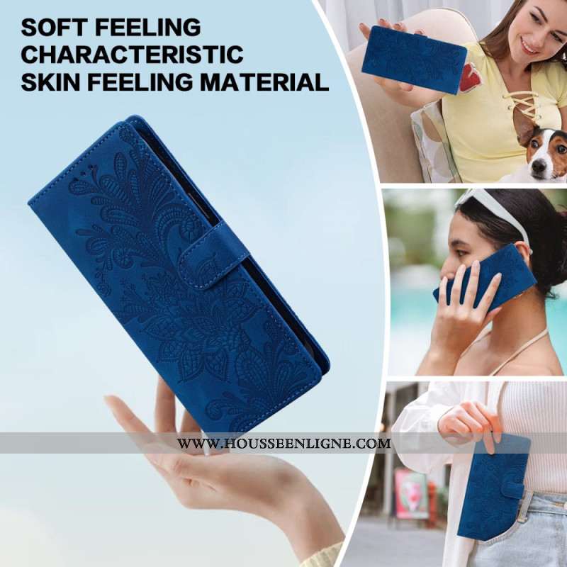 Housse Samsung Galaxy S25 5G Motif Floral Dentelle