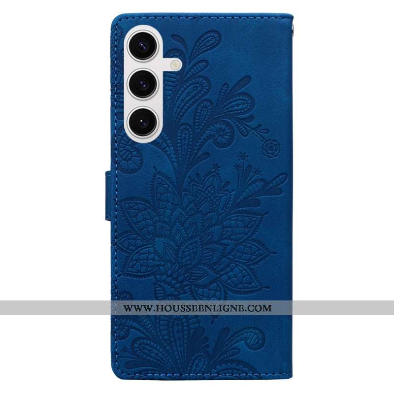 Housse Samsung Galaxy S25 5G Motif Floral Dentelle