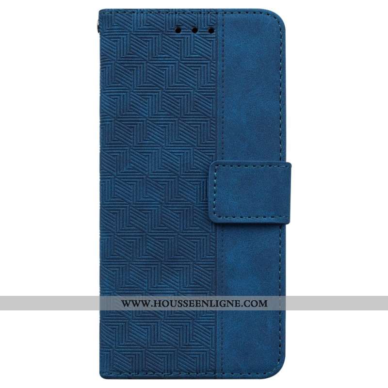 Housse Samsung Galaxy S25 5G Motif Tissé à Lanière