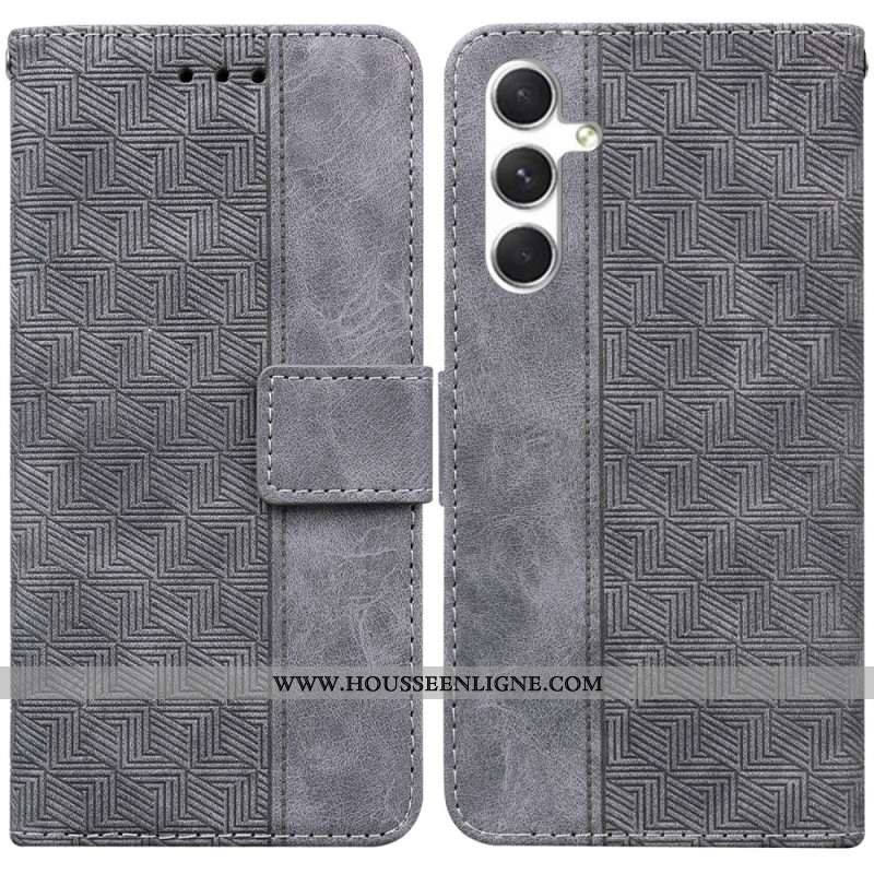 Housse Samsung Galaxy S25 5G Motif Tissé à Lanière