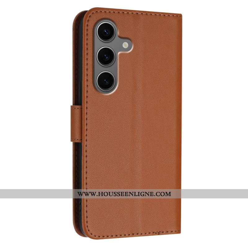 Housse Samsung Galaxy S25 5G Motif Triangulaire à Lanière