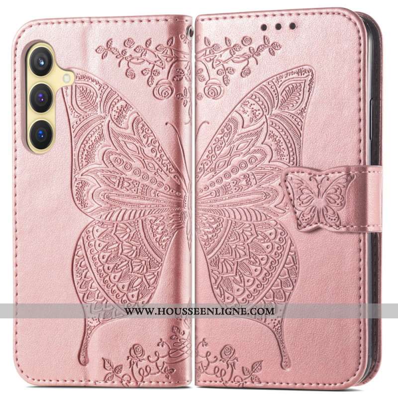 Housse Samsung Galaxy S25 5G Papillon Baroque