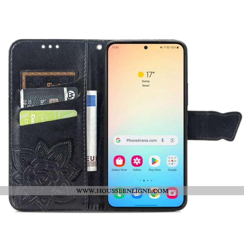 Housse Samsung Galaxy S25 5G Papillon Baroque