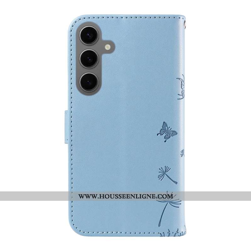 Housse Samsung Galaxy S25 5G Pissenlit à Lanière