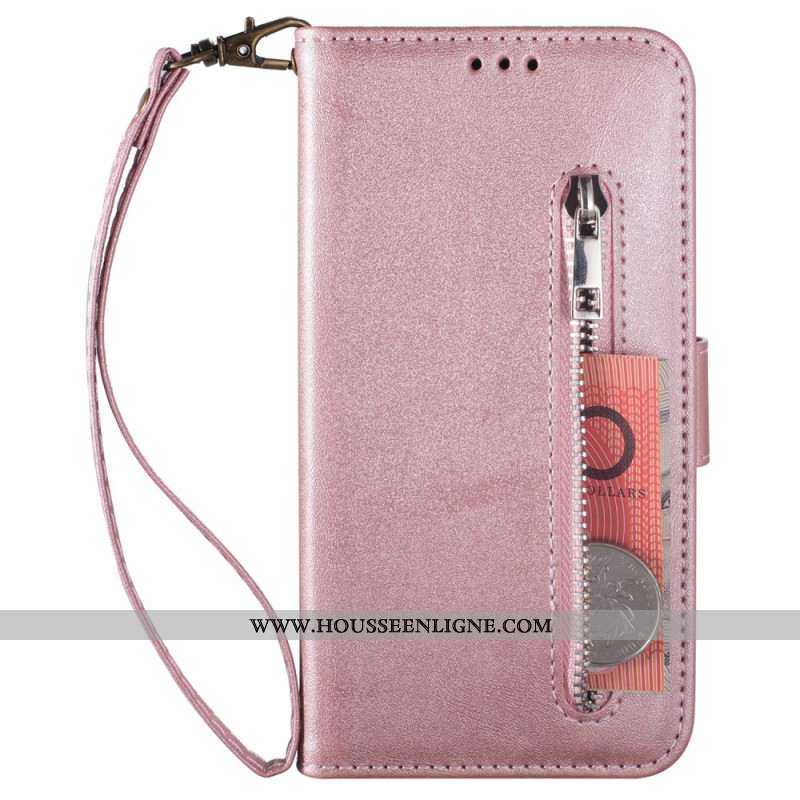 Housse Samsung Galaxy S25 5G Porte-Monnaie à Lanière