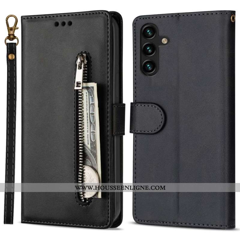 Housse Samsung Galaxy S25 5G Porte-Monnaie à Lanière