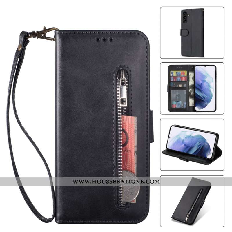 Housse Samsung Galaxy S25 5G Porte-Monnaie à Lanière