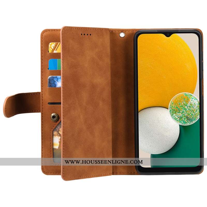 Housse Samsung Galaxy S25 5G Portefeuille 9 Porte-Cartes et Lanière