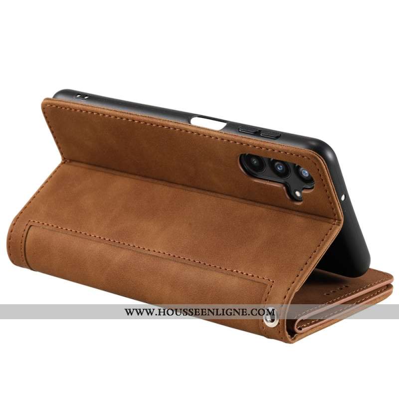 Housse Samsung Galaxy S25 5G Portefeuille 9 Porte-Cartes et Lanière