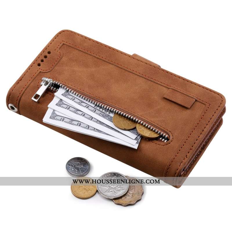 Housse Samsung Galaxy S25 5G Portefeuille 9 Porte-Cartes et Lanière