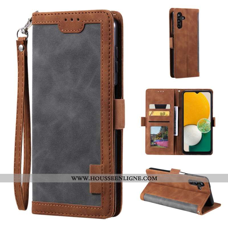 Housse Samsung Galaxy S25 5G Portefeuille Protection RFID Effet Daim