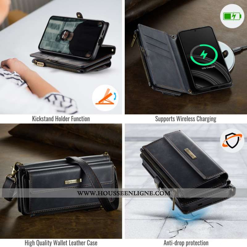 Housse Samsung Galaxy S25 5G Portefeuille RFID Complet