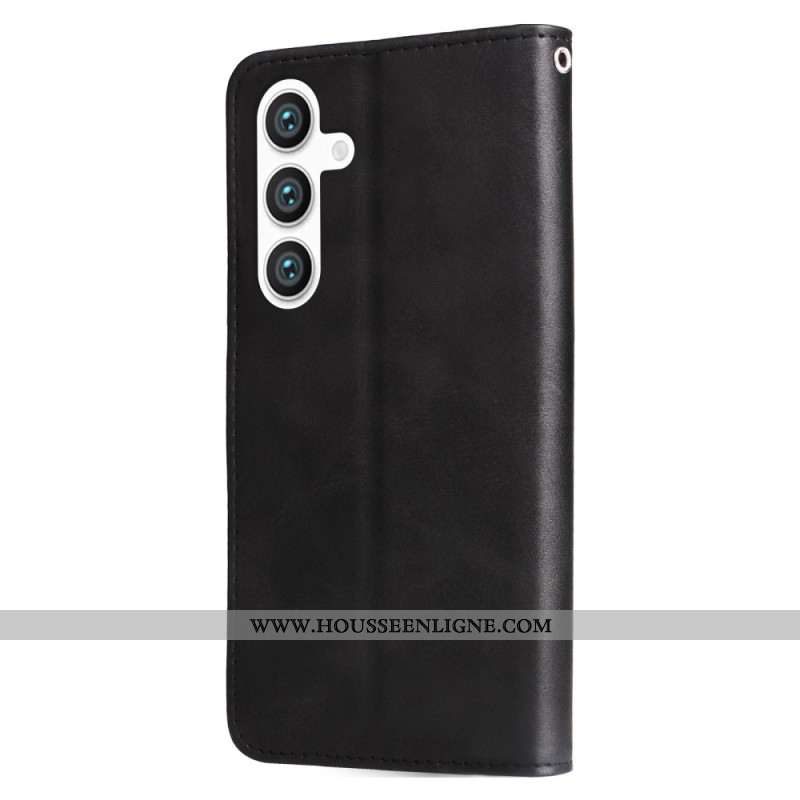 Housse Samsung Galaxy S25 5G Portefeuille à Fermeture Éclair