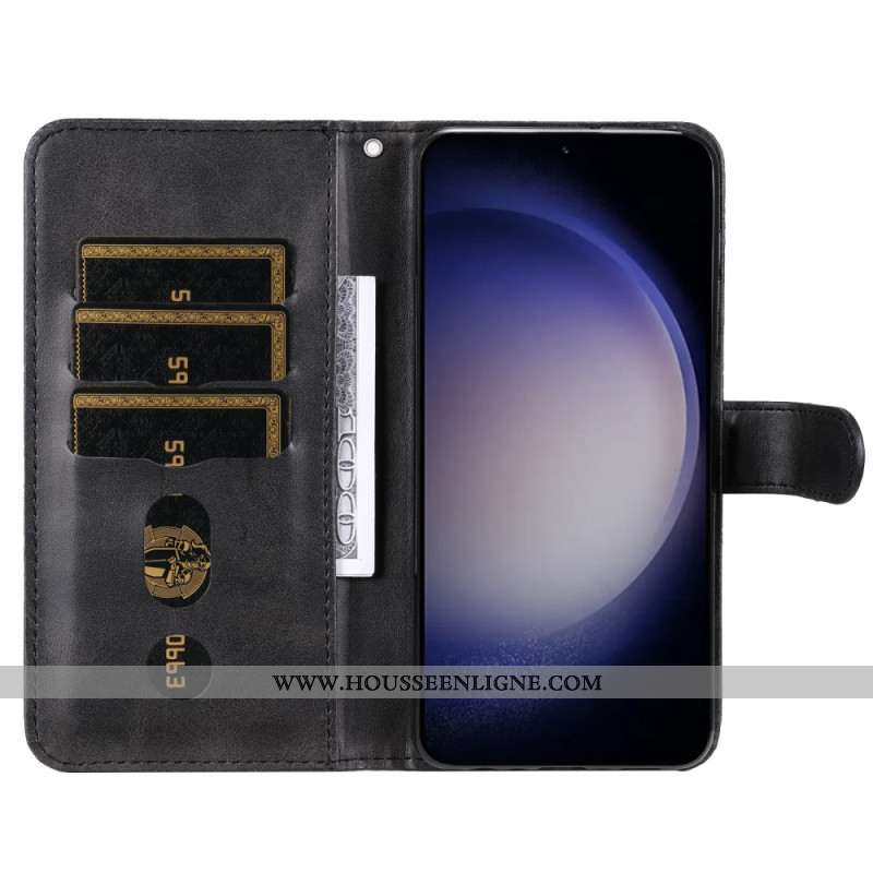 Housse Samsung Galaxy S25 5G Portefeuille à Fermeture Éclair