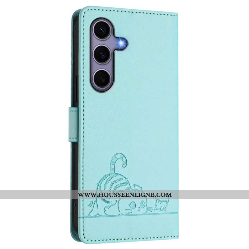 Housse Samsung Galaxy S25 5G Protection RFID Scène de Chat