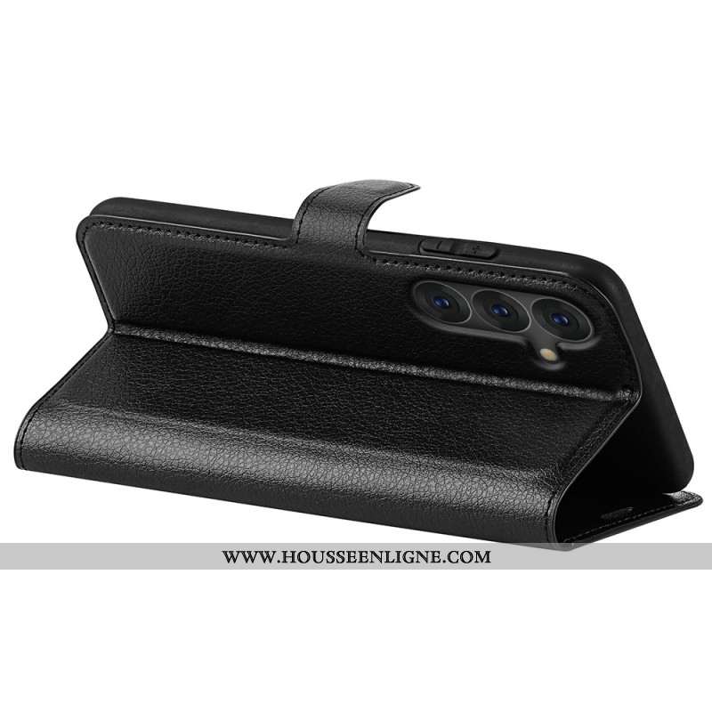 Housse Samsung Galaxy S25 5G Simili Cuir Litchi Classique