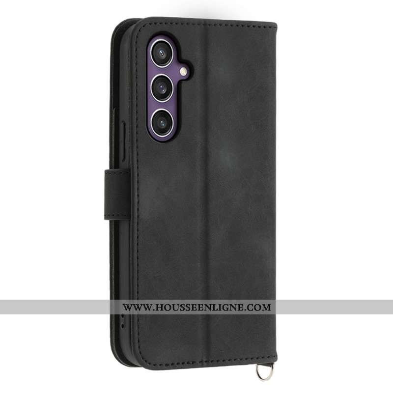 Housse Samsung Galaxy S25 Design Dentelle à Lanière