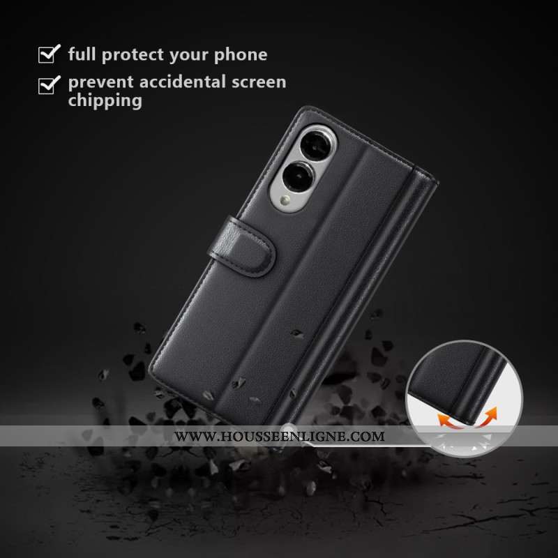 Housse Samsung Galaxy S25 Edge Cuir Véritable