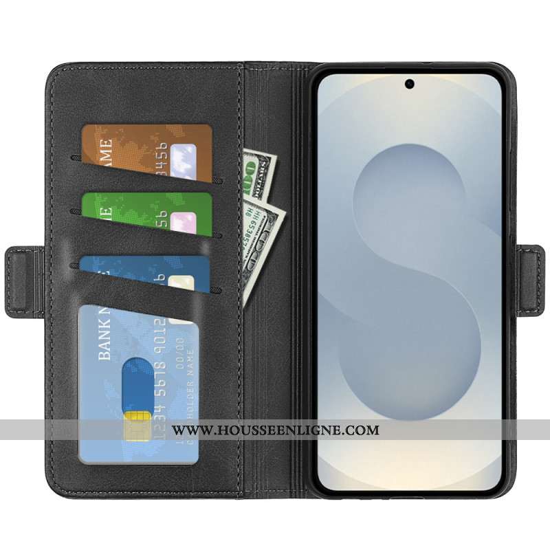 Housse Samsung Galaxy S25 Edge Double Fermoir Magnétique