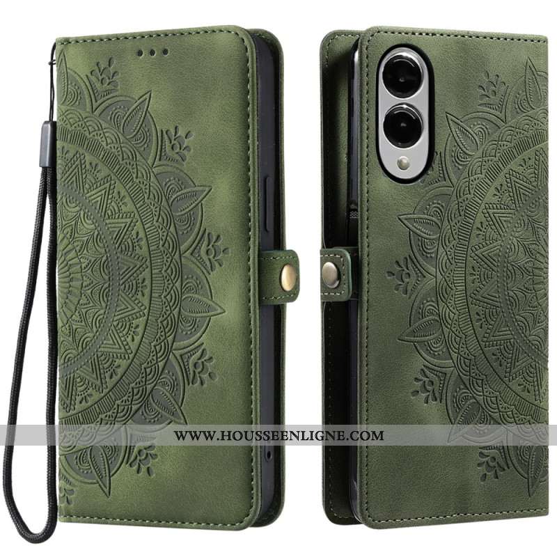 Housse Samsung Galaxy S25 Edge Effet Daim Mandala