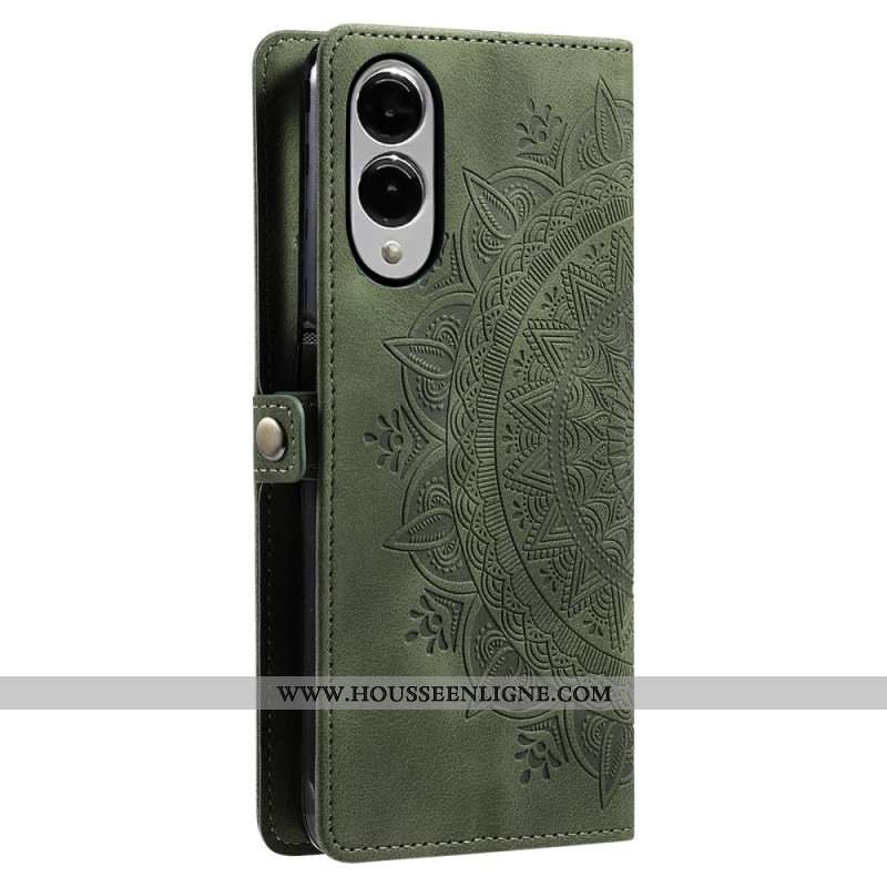 Housse Samsung Galaxy S25 Edge Effet Daim Mandala