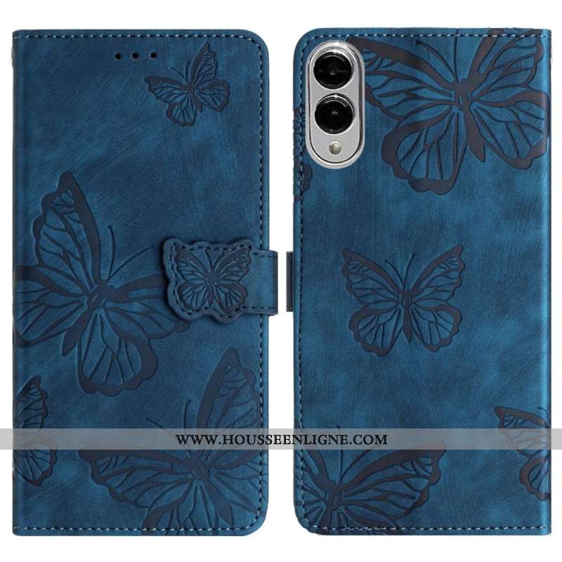 Housse Samsung Galaxy S25 Edge Effet Daim Papillons