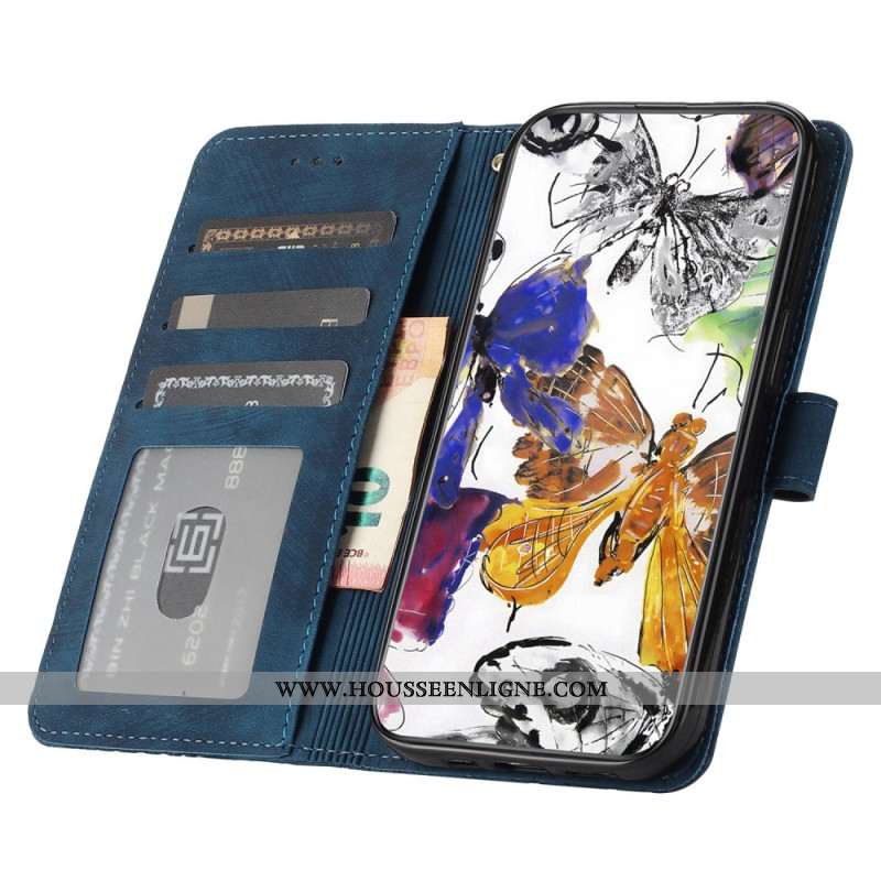 Housse Samsung Galaxy S25 Edge Effet Daim Papillons