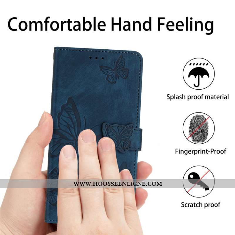 Housse Samsung Galaxy S25 Edge Effet Daim Papillons