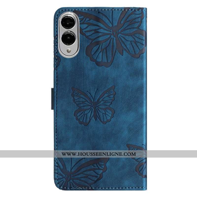 Housse Samsung Galaxy S25 Edge Effet Daim Papillons