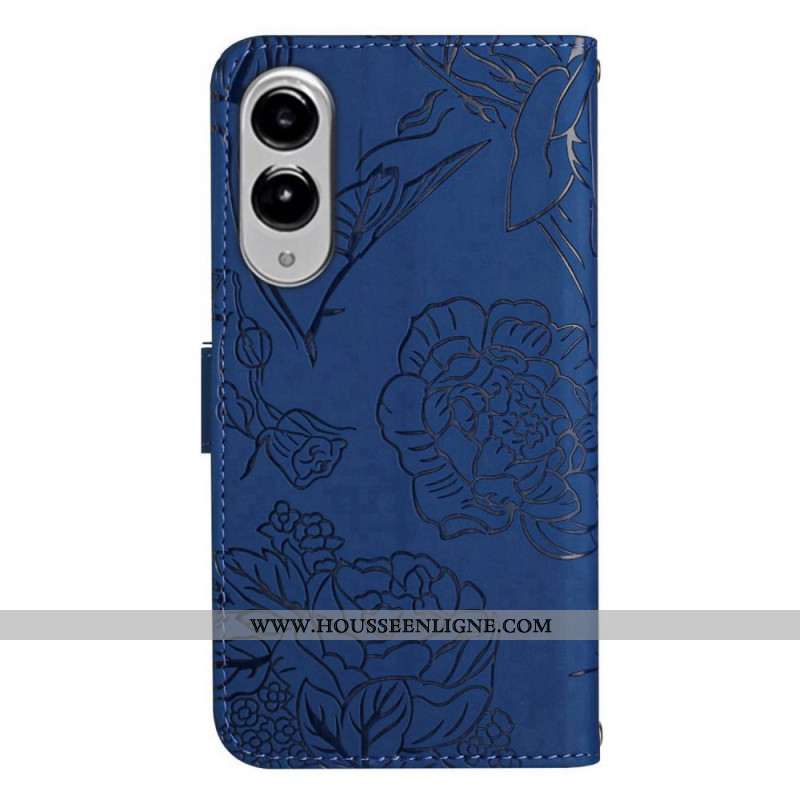 Housse Samsung Galaxy S25 Edge Empreinte Papillons à Lanière