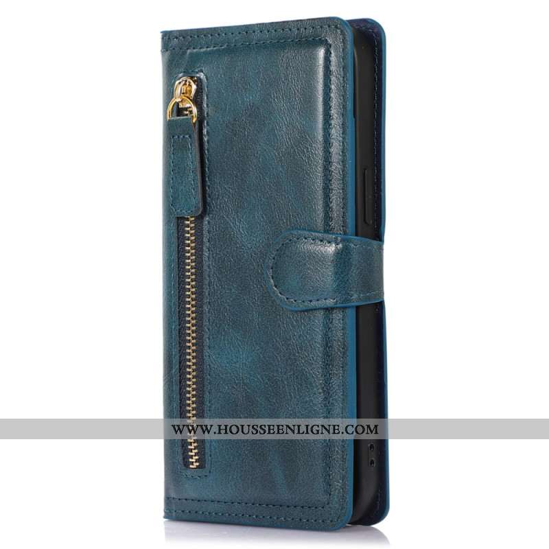 Housse Samsung Galaxy S25 Edge Fermeture Éclair et Porte-Cartes