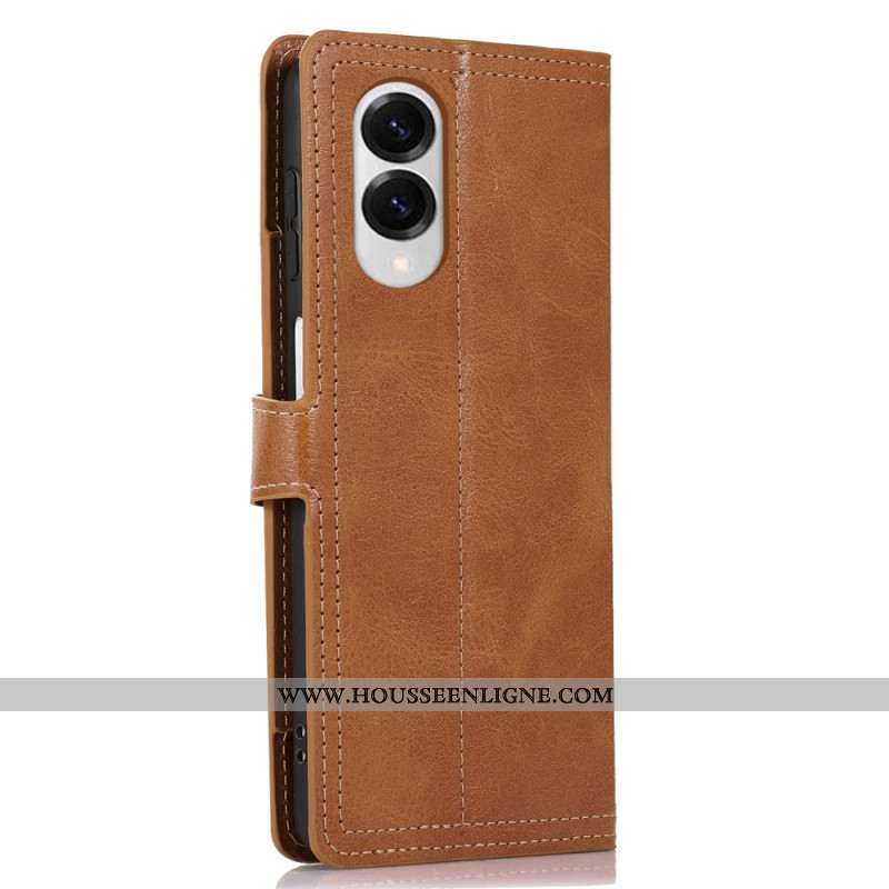 Housse Samsung Galaxy S25 Edge Fermeture Éclair et Porte-Cartes