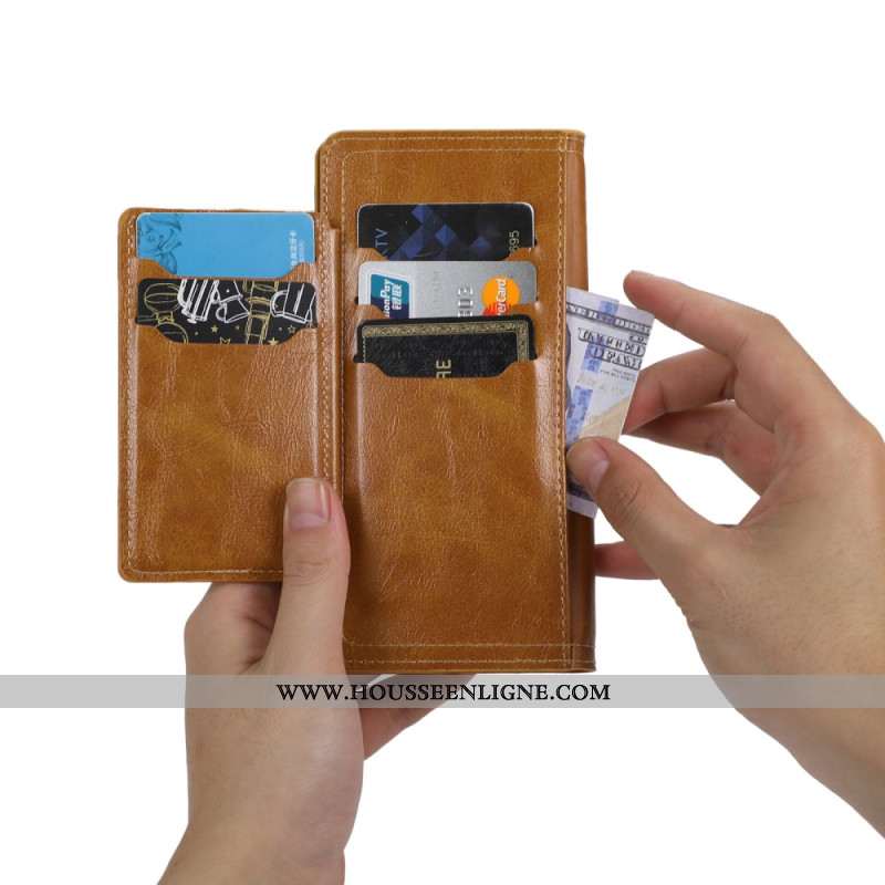 Housse Samsung Galaxy S25 Edge Fermeture Éclair et Porte-Cartes