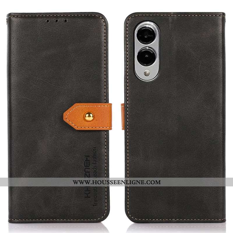 Housse Samsung Galaxy S25 Edge Fermoir Doré KHAZNEH