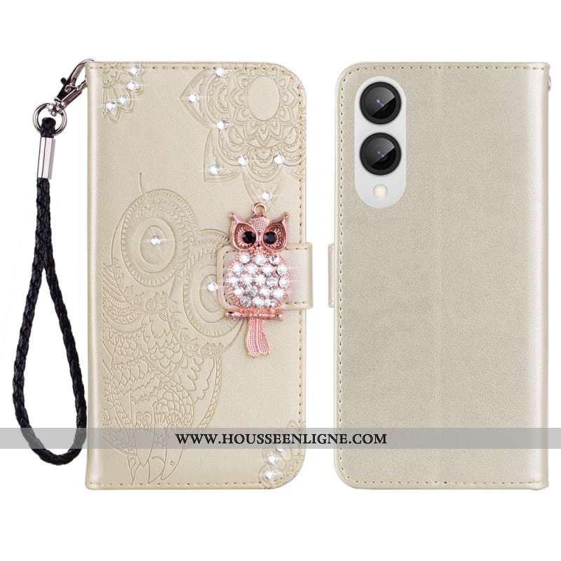 Housse Samsung Galaxy S25 Edge Hibou et Breloque