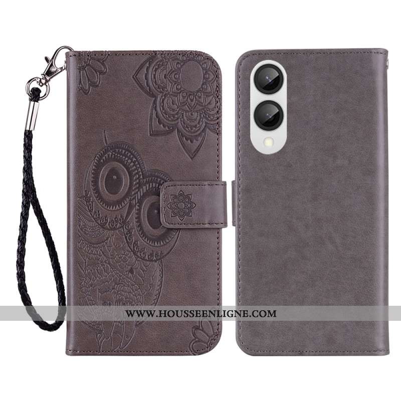 Housse Samsung Galaxy S25 Edge Hibous et Lanière