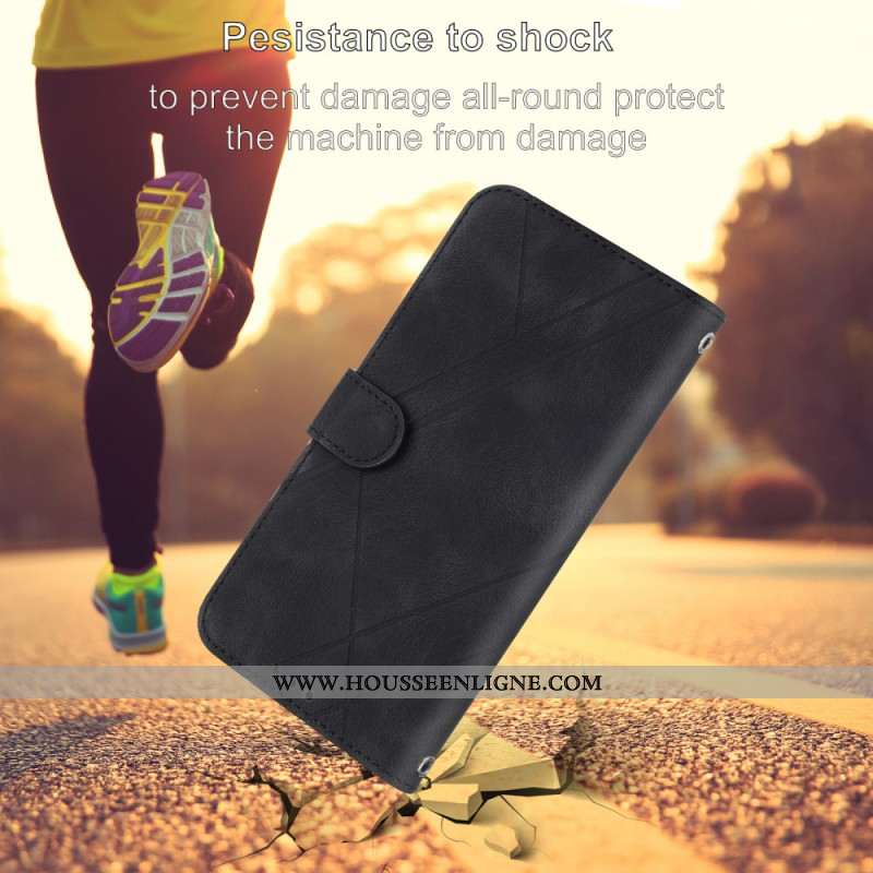 Housse Samsung Galaxy S25 Edge Lignes Imprimées à Lanière