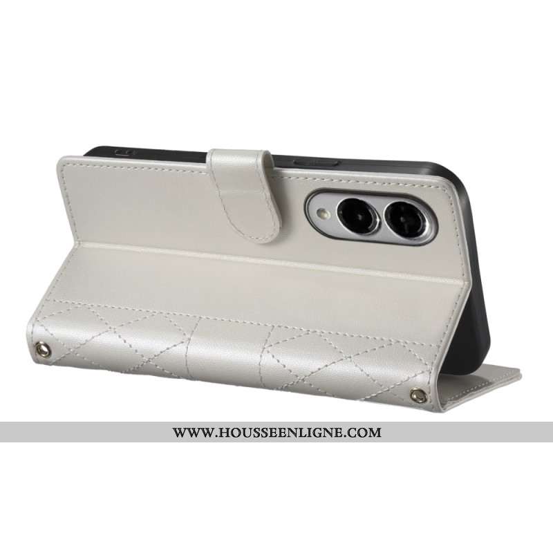 Housse Samsung Galaxy S25 Edge Matelassée avec Lanière et Bandoulière