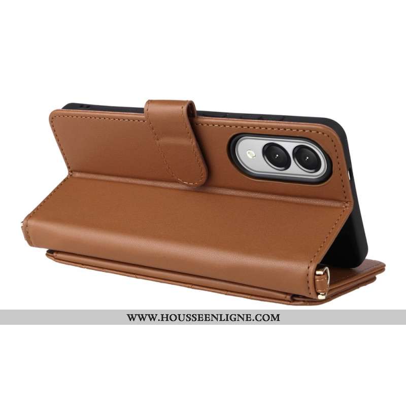 Housse Samsung Galaxy S25 Edge Matelassée avec Lanière et Bandoulière