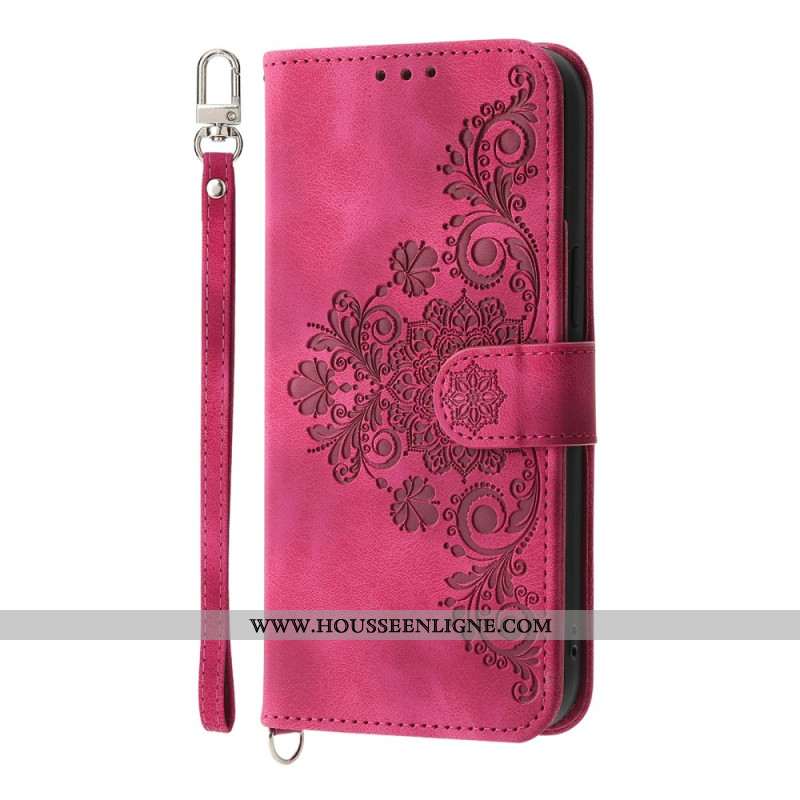 Housse Samsung Galaxy S25 Edge Motif Floral et Sangles