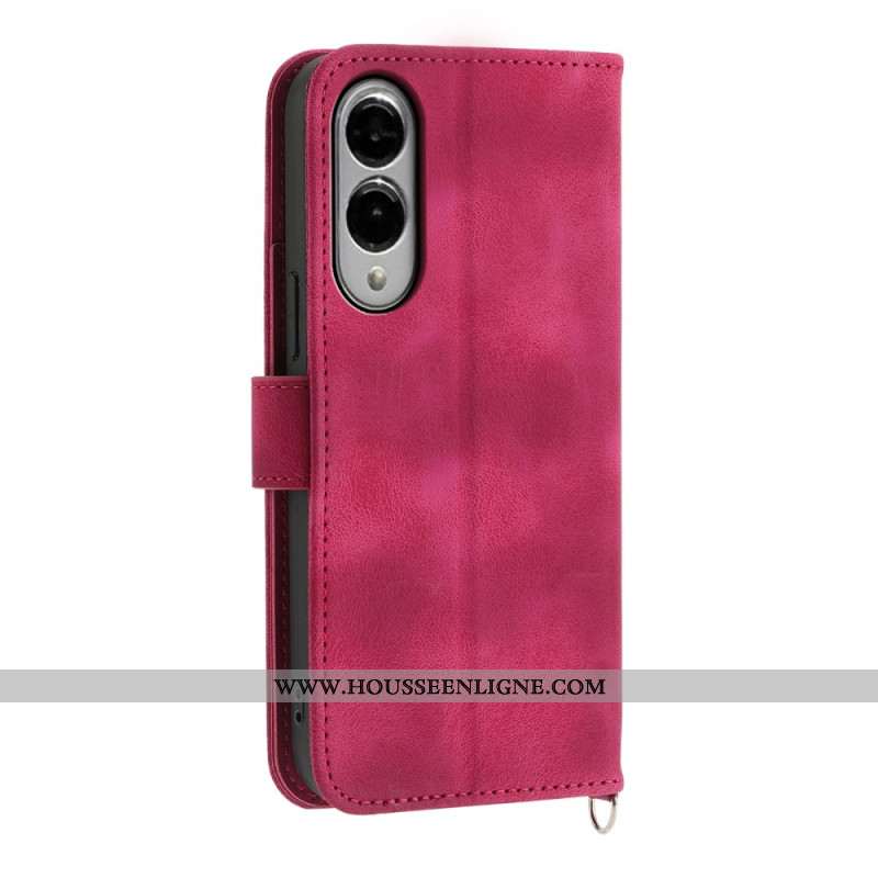 Housse Samsung Galaxy S25 Edge Motif Floral et Sangles