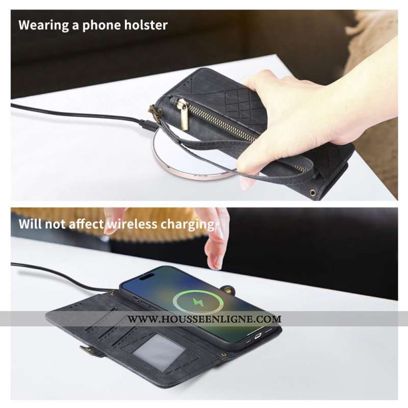 Housse Samsung Galaxy S25 Edge Motif Géométrique et Lanière