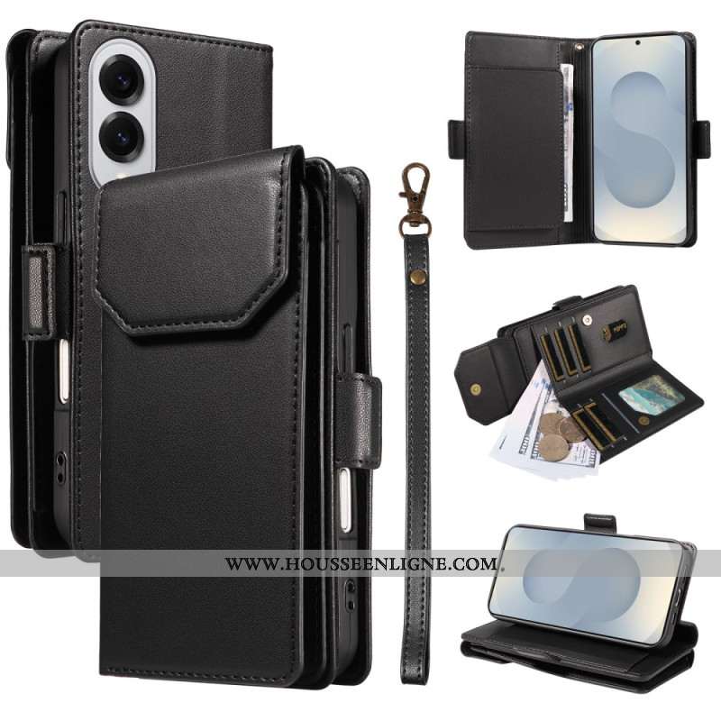Housse Samsung Galaxy S25 Edge Porte-Cartes et Dragonne