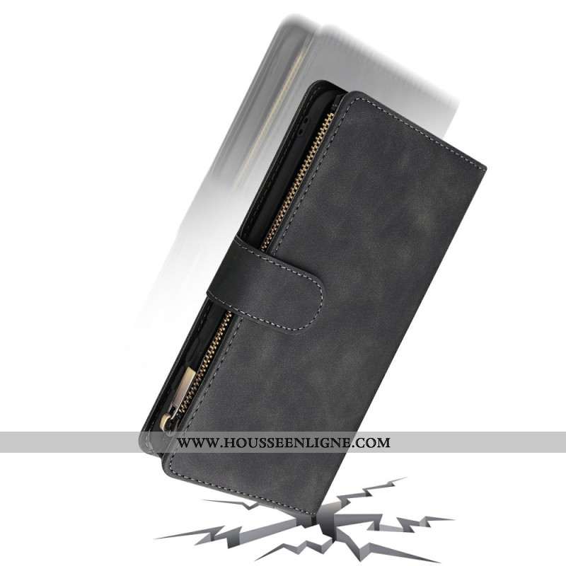 Housse Samsung Galaxy S25 Edge Portefeuille Effet Daim