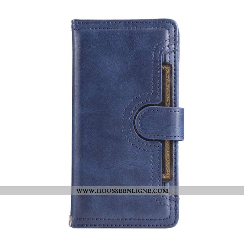 Housse Samsung Galaxy S25 Edge Portefeuille Magnétique et Lanière